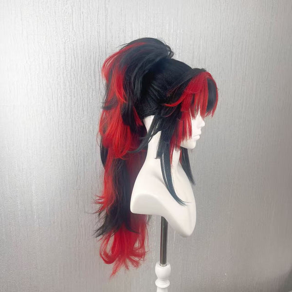 Kokushibo | Premium Synthetic Pre-Styled Cosplay Wig, Professionally Fluffy Hand-Shaped, Perfect for Halloween Cosplay, Comic Con, Roleplay and Portrait Photography