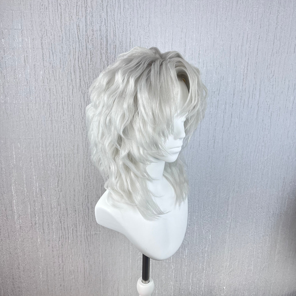 Demon Slayer Rui Cosplay Wig - Silver White Wavy