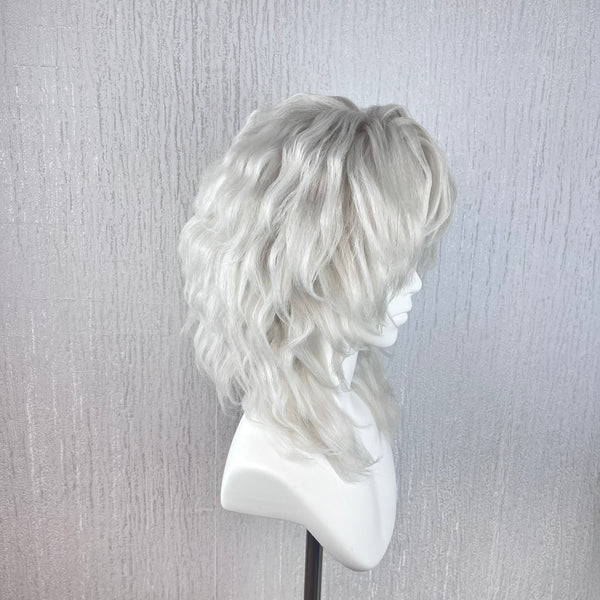 Demon Slayer Rui Cosplay Wig - Silver White Wavy