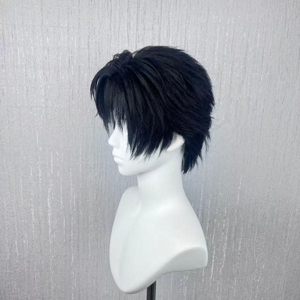 Independent Site Title: Chen Jingshen Cosplay Wig from Wait for Me After School, Magnetic Convertible Dual-Style Bangs Black Messy Short Hair, Hand Pre-Styled Versatile Male Anime Character Wig