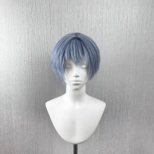 Ayanami Rei Cosplay Wig, Hand Fluffy Anime Styling for Halloween, Comic Con, Roleplay & Portrait Photography