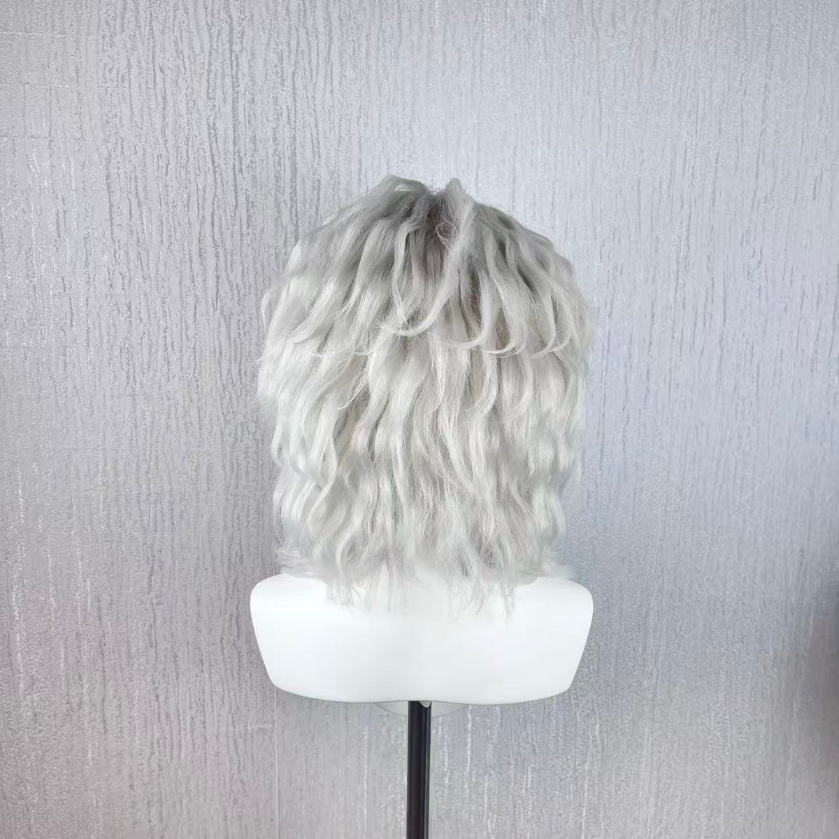 Demon Slayer Rui Cosplay Wig - Silver White Wavy