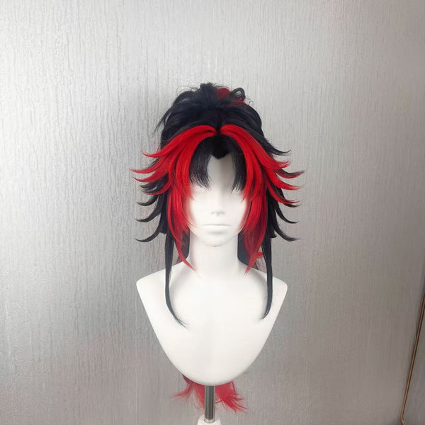 Kokushibo | Premium Synthetic Pre-Styled Cosplay Wig, Professionally Fluffy Hand-Shaped, Perfect for Halloween Cosplay, Comic Con, Roleplay and Portrait Photography