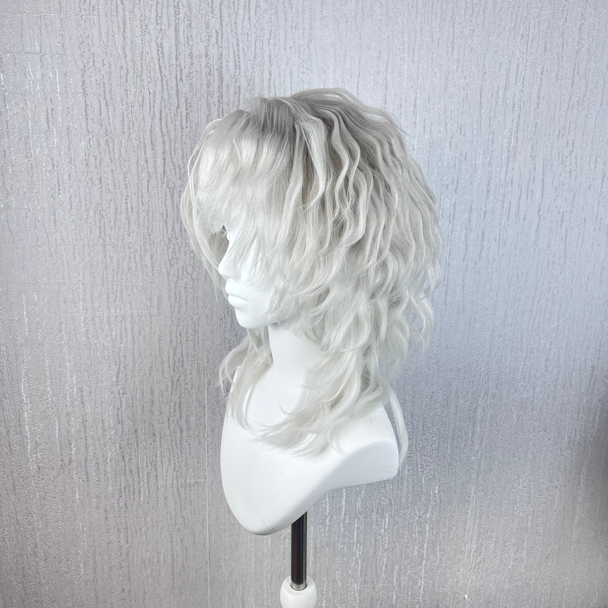 Demon Slayer Rui Cosplay Wig - Silver White Wavy