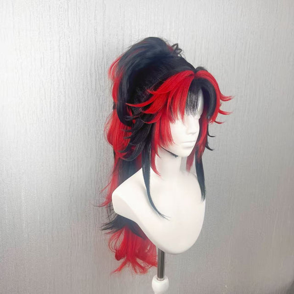 Kokushibo | Premium Synthetic Pre-Styled Cosplay Wig, Professionally Fluffy Hand-Shaped, Perfect for Halloween Cosplay, Comic Con, Roleplay and Portrait Photography