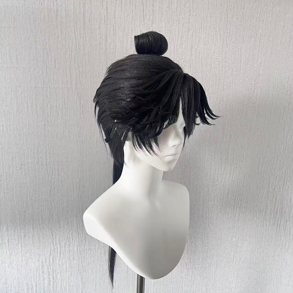 Sun Quan Cosplay Wig | Three Kingdoms Black Anime Wig