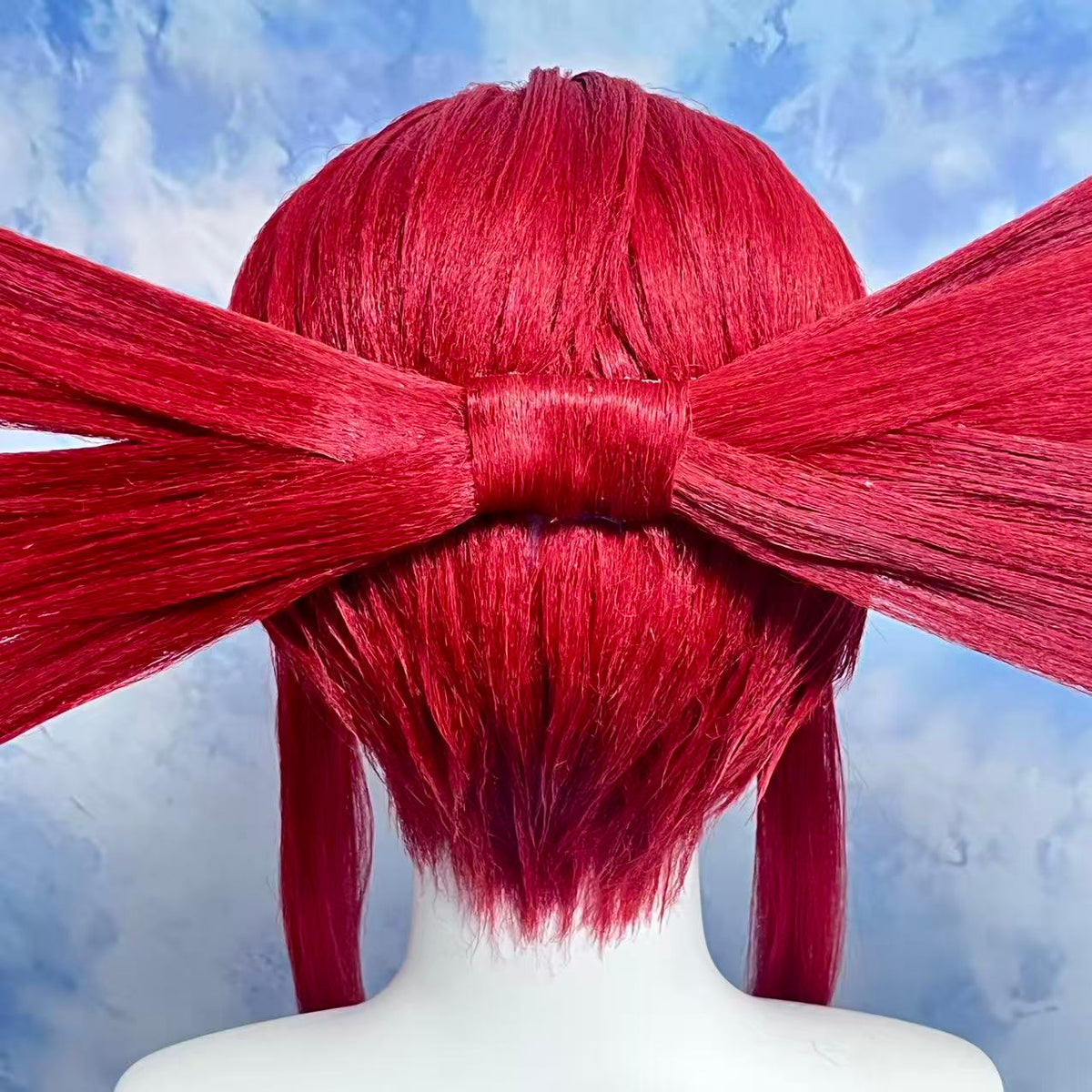 Gachiakuta Riyo Custom Wig, Crimson Red Spiky Anime Wig, Handmade Cosplay Wig