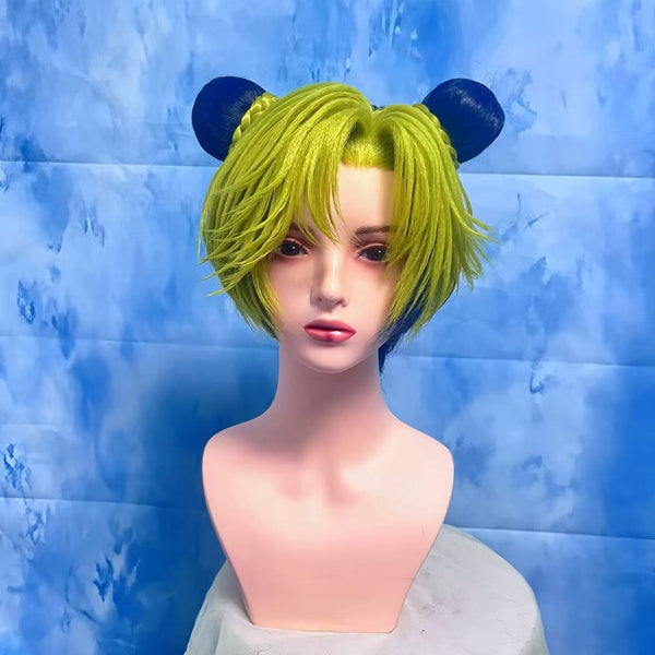 JoJo's Bizarre Adventure: Stone Ocean Jolyne Cujoh Custom Wig, Green Blue Double-Bun Cosplay Wig