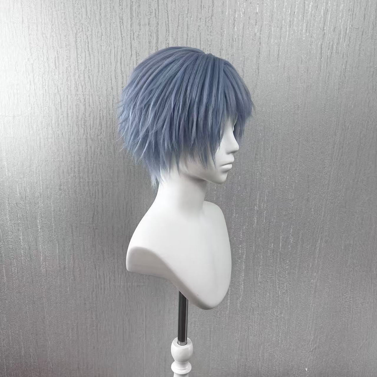 Ayanami Rei Cosplay Wig, Hand Fluffy Anime Styling for Halloween, Comic Con, Roleplay & Portrait Photography