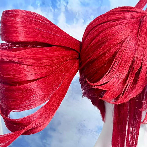 Gachiakuta Riyo Custom Wig, Crimson Red Spiky Anime Wig, Handmade Cosplay Wig