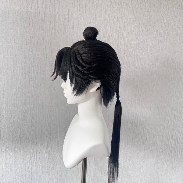 Sun Quan Cosplay Wig | Three Kingdoms Black Anime Wig