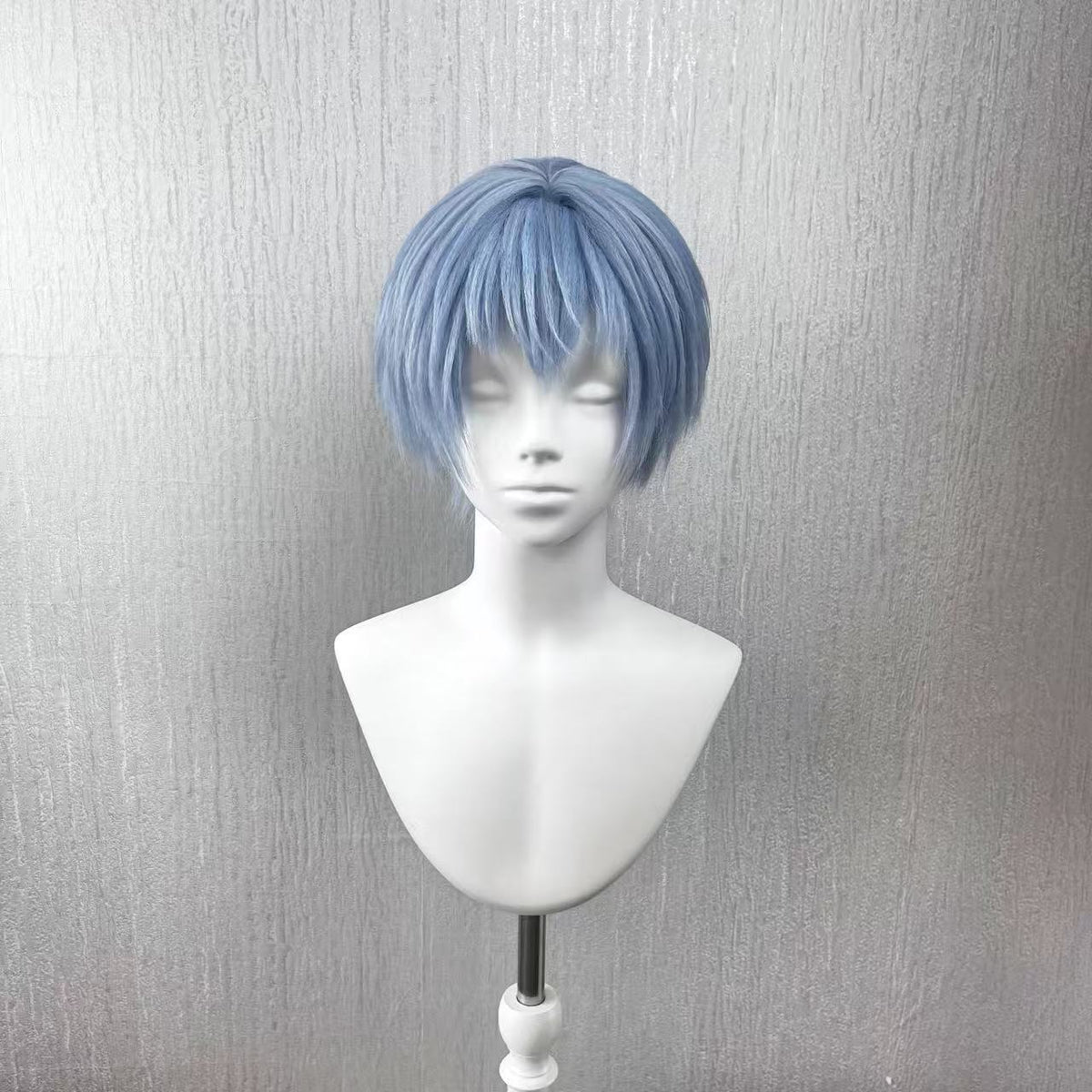 Ayanami Rei Cosplay Wig, Hand Fluffy Anime Styling for Halloween, Comic Con, Roleplay & Portrait Photography