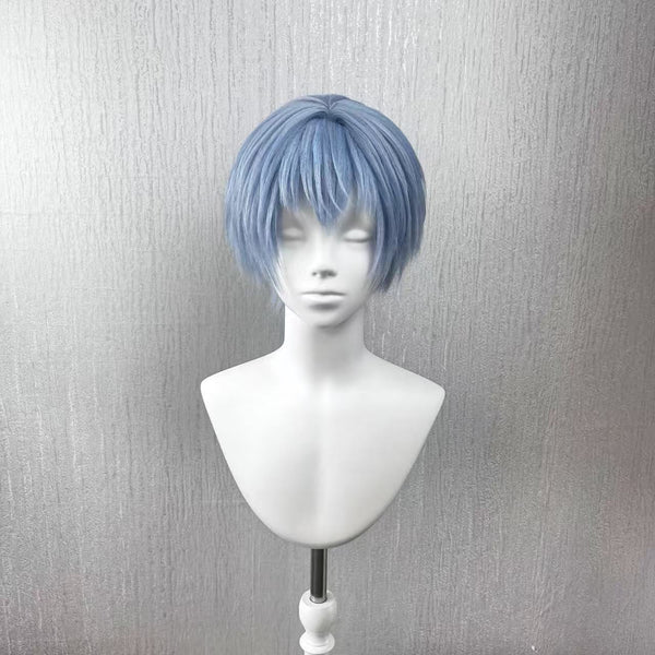 Ayanami Rei Cosplay Wig | Hand Pre-Styled Anime Wig for Comic Con & Halloween Costume