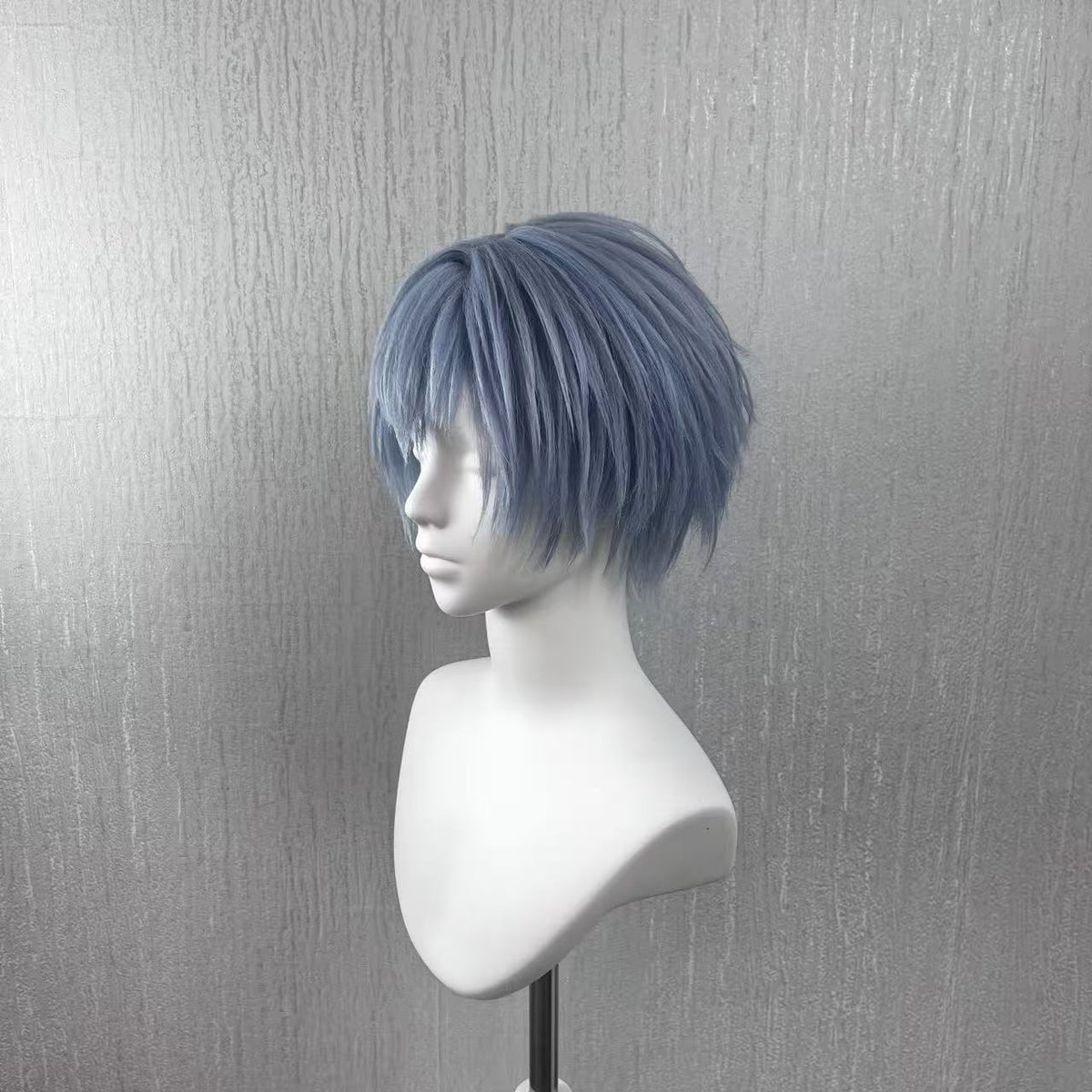 Ayanami Rei Cosplay Wig, Hand Fluffy Anime Styling for Halloween, Comic Con, Roleplay & Portrait Photography