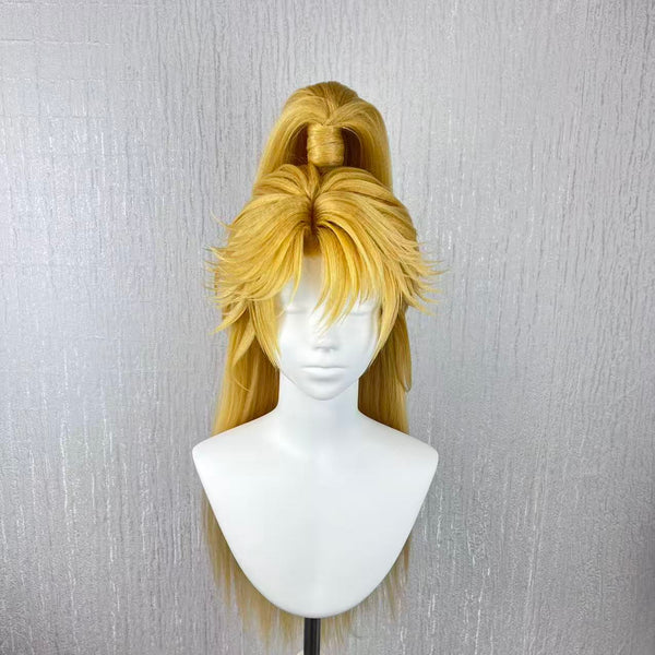 Honor of Kings Fei Golden High Ponytail Hand Styled Cosplay Wig