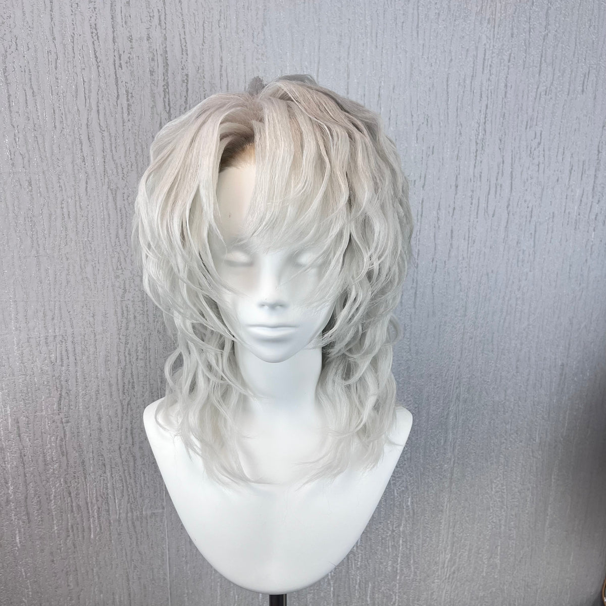 Demon Slayer Rui Cosplay Wig - Silver White Wavy