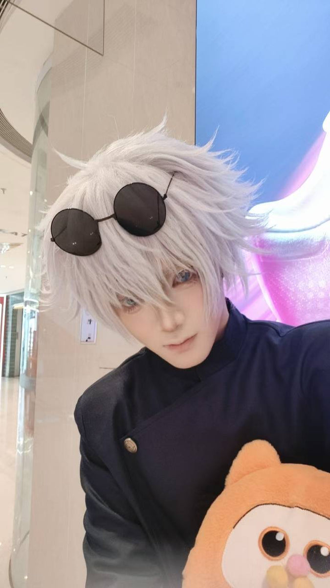 Satoru Gojo Cosplay Wig | Jujutsu Kaisen White Hair Anime Character Wig
