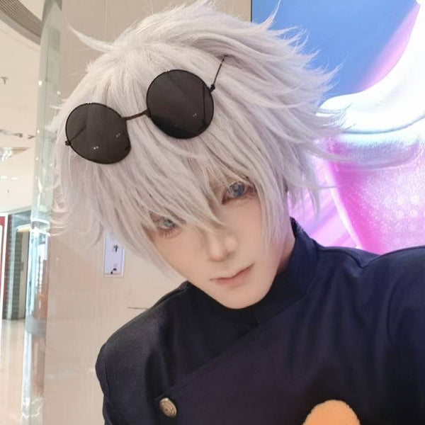 Satoru Gojo Cosplay Wig | Jujutsu Kaisen White Hair Anime Character Wig