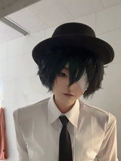 Gachiakuta Rudo Custom Wig, Black Silver Spiky Anime Cosplay Wig, Handmade Wig