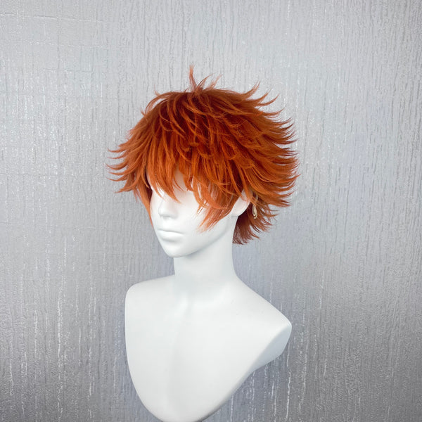 Haikyuu!! Shoyo Hinata Cosplay Wig, manually fluffed and shaped, suitable for Halloween events, comic conventions, role-playing performances and portrait photography.