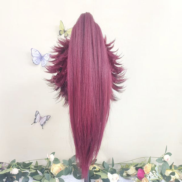 Dual-purpose Tanjiro Detachable Ponytail Pre-Styled Anime Cosplay Wi