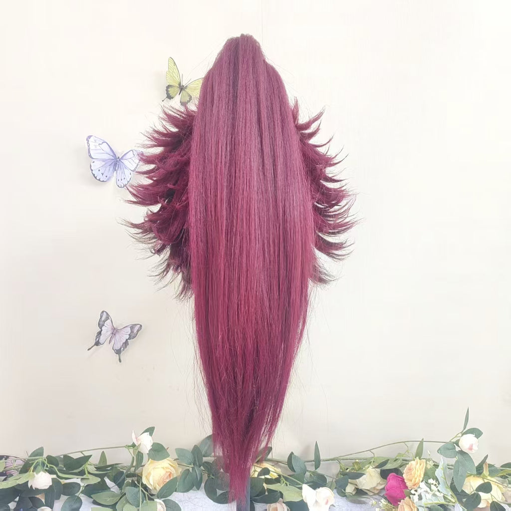 Dual-purpose Tanjiro Detachable Ponytail Pre-Styled Anime Cosplay Wi