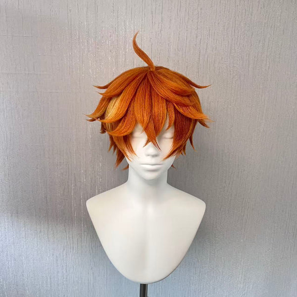 Genshin Impact Tartaglia (Childe) Custom Wig, Orange Spiky Anime Hair, Handmade Wig
