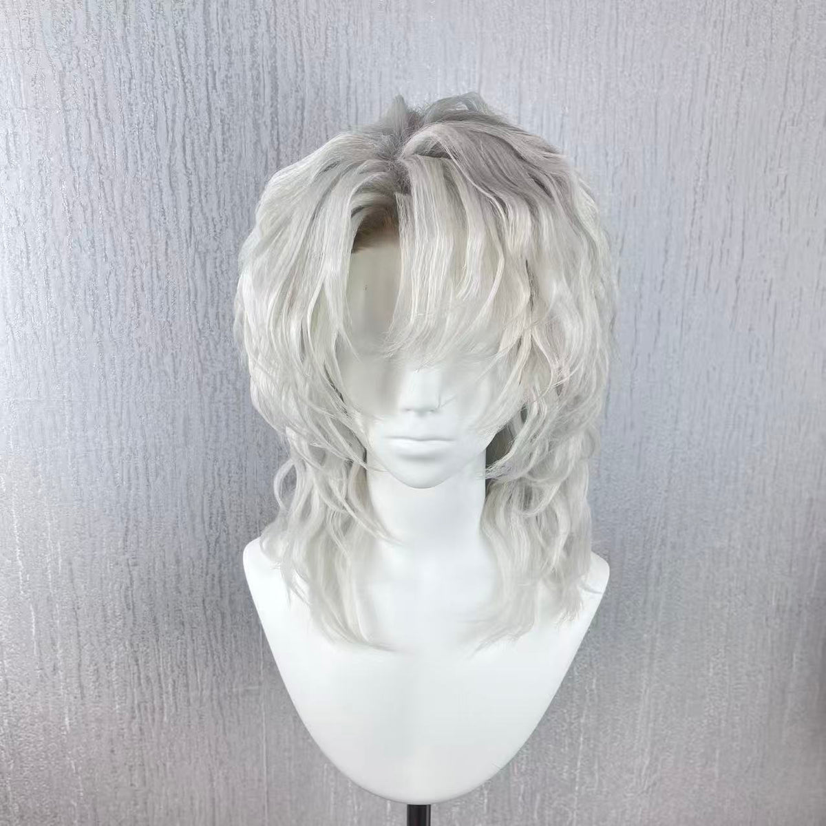 Demon Slayer Rui Cosplay Wig - Silver White Wavy