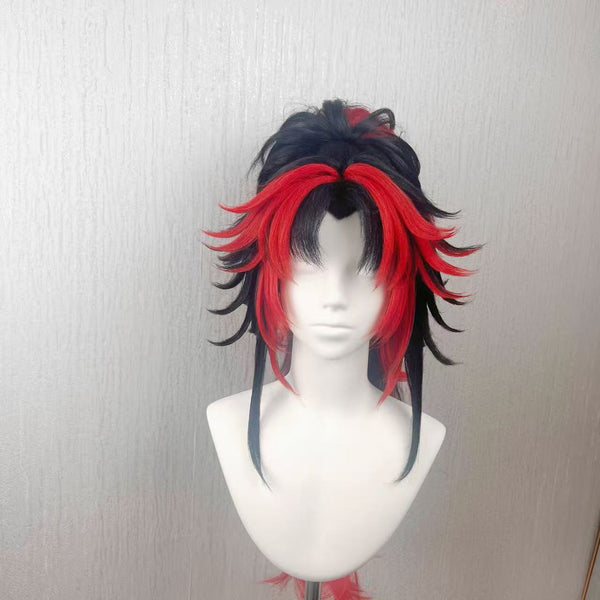 Kokushibo | Premium Synthetic Pre-Styled Cosplay Wig, Professionally Fluffy Hand-Shaped, Perfect for Halloween Cosplay, Comic Con, Roleplay and Portrait Photography