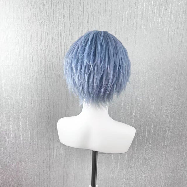 Ayanami Rei Cosplay Wig, Hand Fluffy Anime Styling for Halloween, Comic Con, Roleplay & Portrait Photography