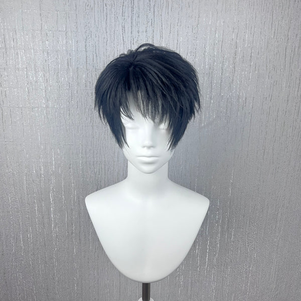 Independent Site Title: Chen Jingshen Cosplay Wig from Wait for Me After School, Magnetic Convertible Dual-Style Bangs Black Messy Short Hair, Hand Pre-Styled Versatile Male Anime Character Wig