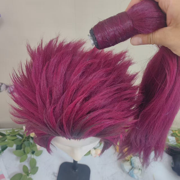 Dual-purpose Tanjiro Detachable Ponytail Pre-Styled Anime Cosplay Wi