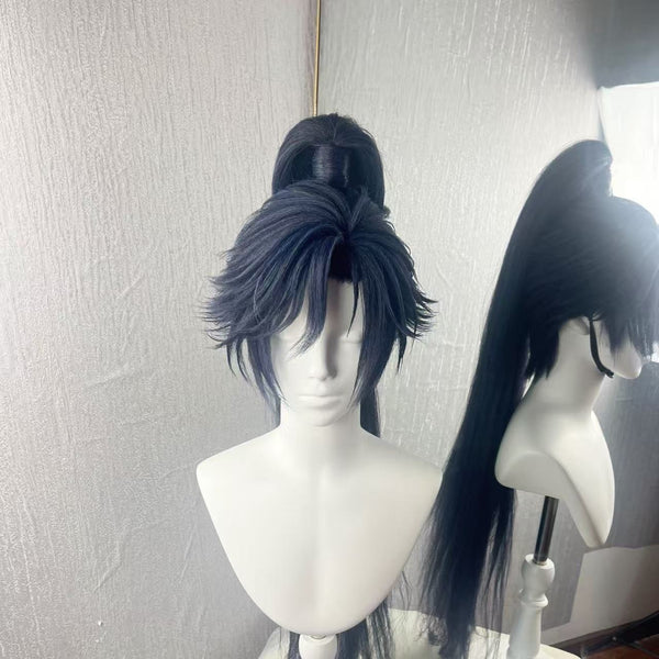 3 Styles Wear Fu Rong Cos Wig, Convertible into High Ponytail, Down Hair and Short Cut
