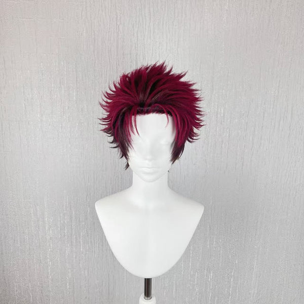 Demon Slayer Kamado Tanjiro Cosplay Wig, Perfect for Halloween, Comic Con and Shooting