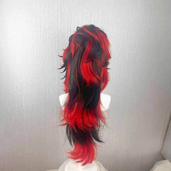 Kokushibo | Premium Synthetic Pre-Styled Cosplay Wig, Professionally Fluffy Hand-Shaped, Perfect for Halloween Cosplay, Comic Con, Roleplay and Portrait Photography