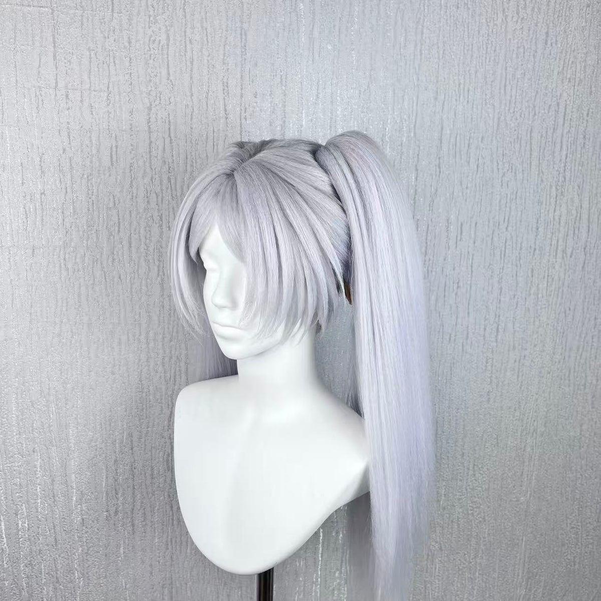 Frieren Cosplay Wig – Silver Gray Long Twin Tail Handmade Styled Wig