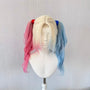 Harley Quinn Wig from Suicide Squad | Handmade Pink Blue Ponytail Cosplay Wig for Halloween
